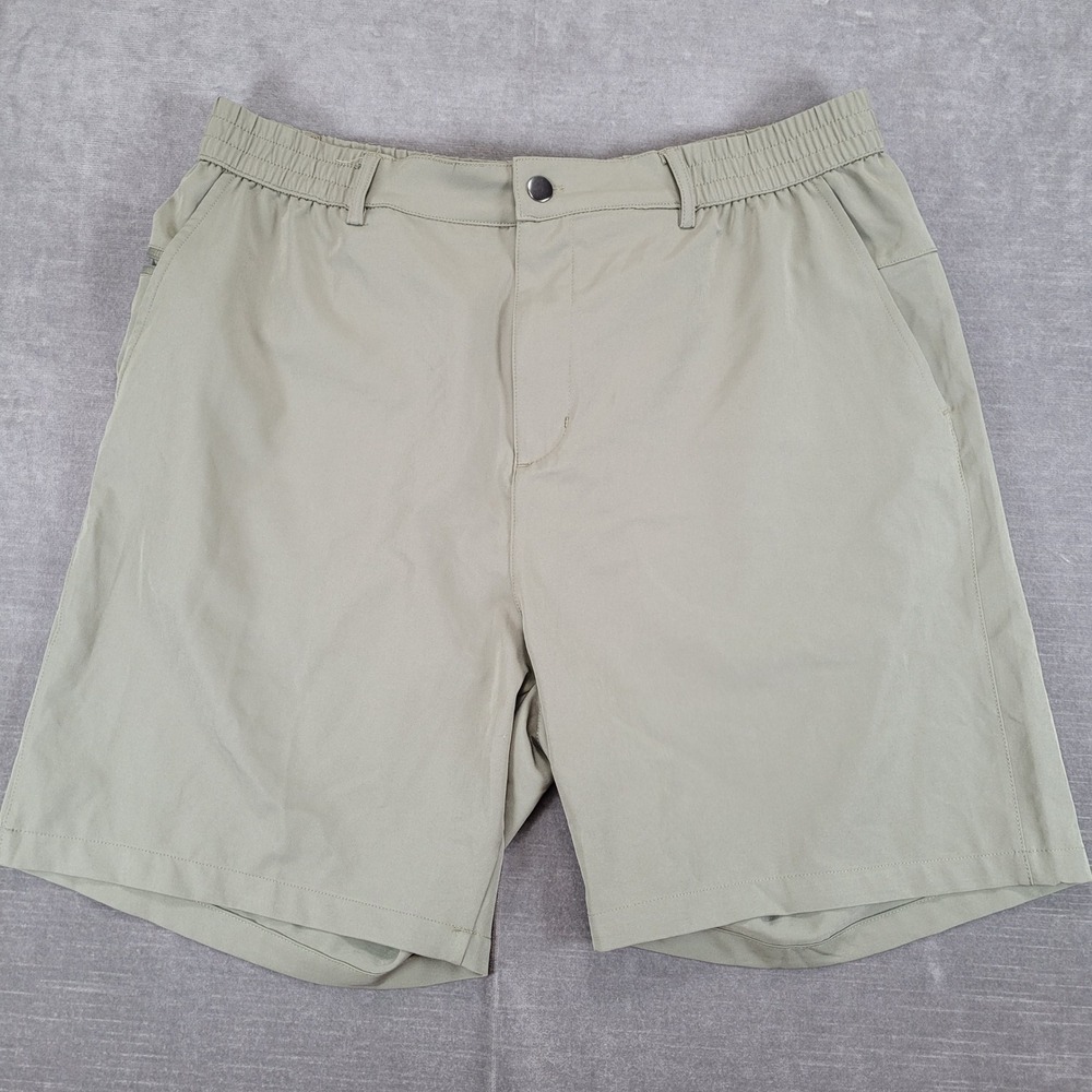 GRADUAL Mens Khaki Elastic Waist Cargo Shorts Hiking XL‎